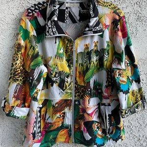 Safari Animal zip-up lightweight jacket